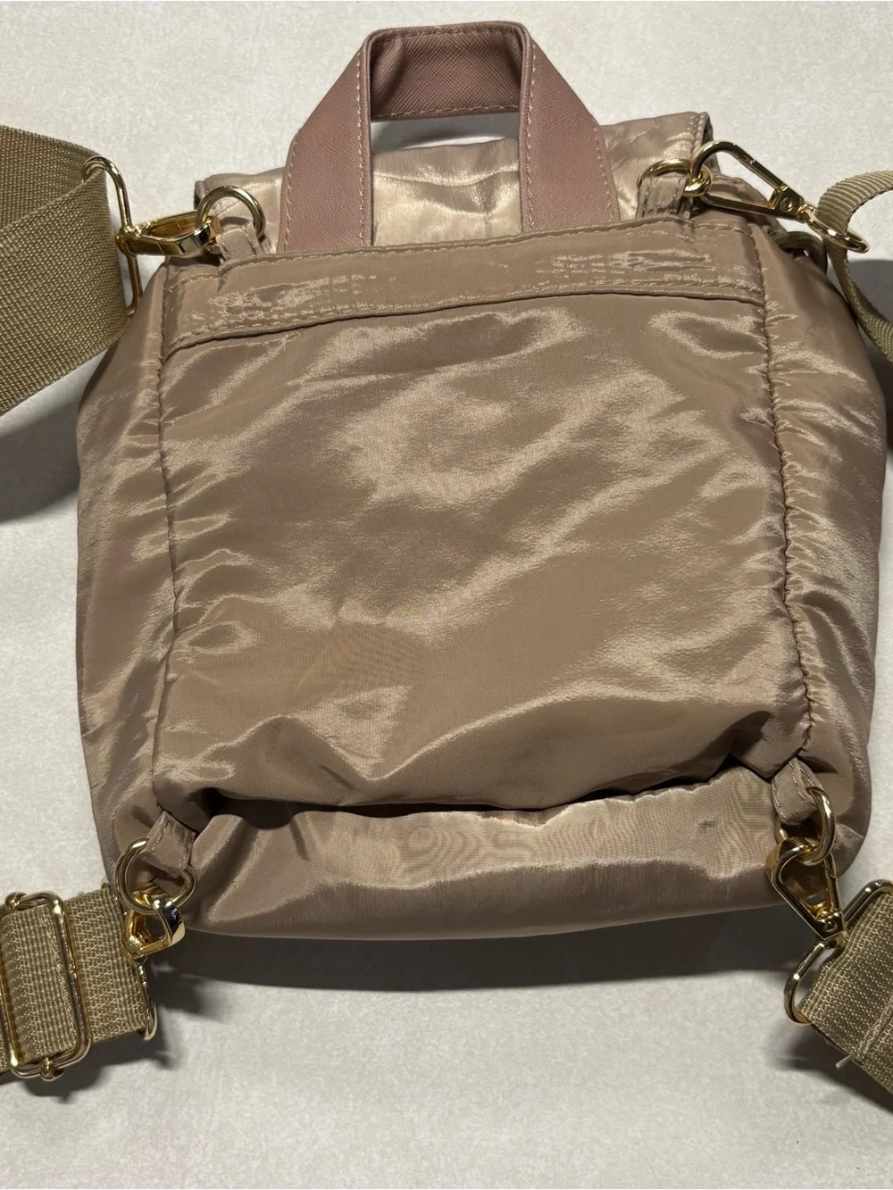 Kedzie Taupe Women's Nylon Backpack - Casual Everyday Pack